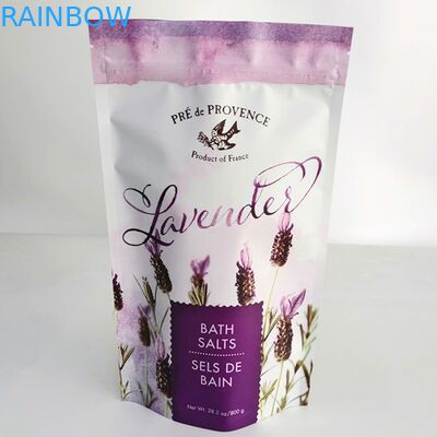 کیسه های بسته بندی نمکی حمام چاپ دیجیتال رایگان کیسه اسکراب بدن قهوه 200 گرم