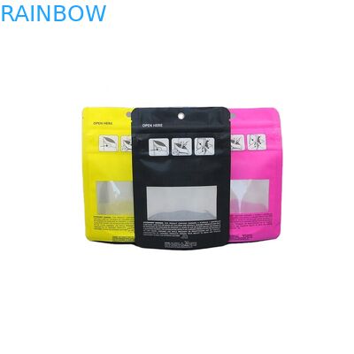 Triple Zipper CBD Candy Mylar Ziplock Pouch 200mic