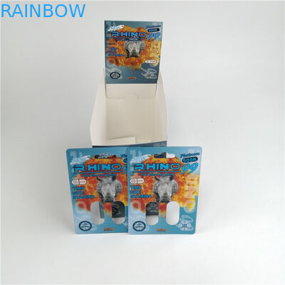 کارتن پلاستیکی تاول دار 3D قرص خالی سفارشی بسته بندی کپسول تقویت کننده مرد