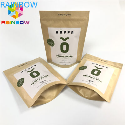 کیسه های کاغذی سفارشی چاپی بسته بندی شده برای کیسه های کاغذی کیسه ای زیپ دار ایستاده