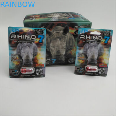کارت ویزیت قرص جنسی Rhino کارت بسته بندی کارت 3D فروش جدید جعبه قرص جنسی Rhino 30000 موجود است