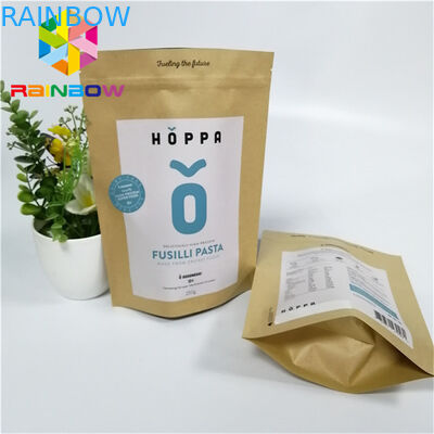 بسته بندی کاغذ چاپی کیسه های زیپلاک را با کیسه پایین برای غذا بایستید