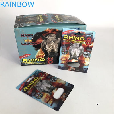 12mm Cap 3D Extreme Rhino 8 500K Blister Insert Card SGS