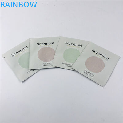 کیسه های بسته بندی بسته بندی شده سه طرفه مهر و موم شده کوچک با کیف های دستی زیپ دار برای بسته بندی چای