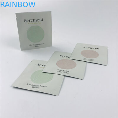 کیسه های بسته بندی بسته بندی شده سه طرفه مهر و موم شده کوچک با کیف های دستی زیپ دار برای بسته بندی چای