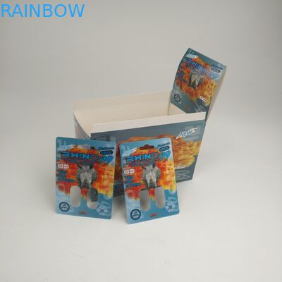 FDA 200mic Rhino 7 50000 3D Blister Card ضد رطوبت