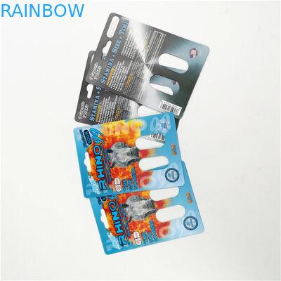 بسته بندی کارت Rhino Blister Card 350 گرم وایت کپسول تقویت کننده مرد