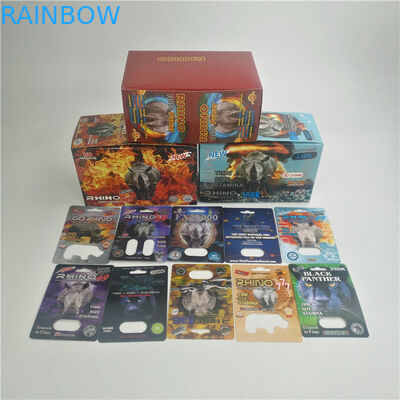 Super Panther FDA Sex Pill 3D Rhino Blister Card For Capsules