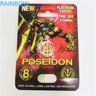 سیاه سفید پلنگ CMYK 8 * 12 سانتی متر قرص های جنسی کارت های کاغذی برای قرص