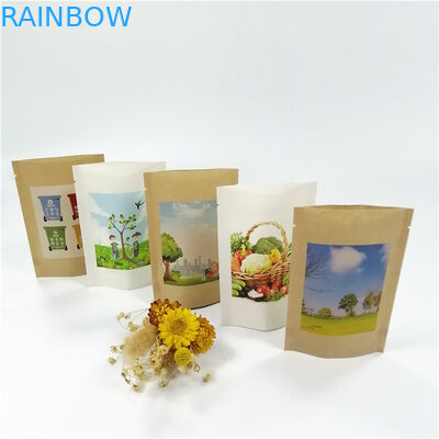 Kraft Paper MOPP VMPET ایستاده کیف های زیپلاک 18x26 سانتی متر