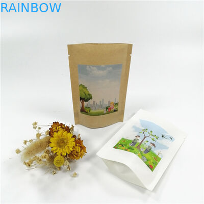 Kraft Paper MOPP VMPET ایستاده کیف های زیپلاک 18x26 سانتی متر