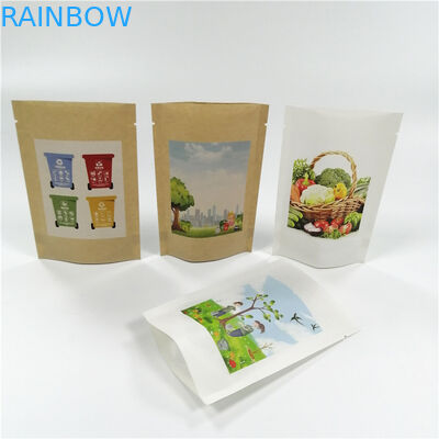 Kraft Paper MOPP VMPET ایستاده کیف های زیپلاک 18x26 سانتی متر