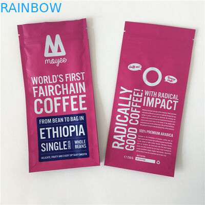 بسته بندی دانه های قهوه زیپ اثبات بوی عطر و بوته با آب گرم کن طرف مهر و موم