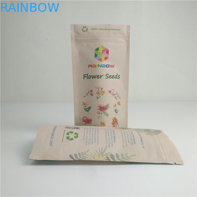 کیسه های مهر و موم قابل شستشو مواد غذایی Kraft بسته بندی آرم سفارشی چاپ دیجیتال سازگار با محیط زیست