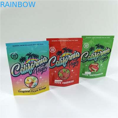 CBD Flower Herbs Ziplock سه طرف مهر و موم سفارشی چند لایه چاپ شده