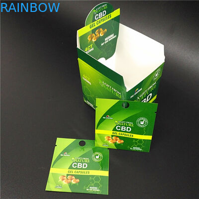 CBD Flower Herbs Ziplock سه طرف مهر و موم سفارشی چند لایه چاپ شده