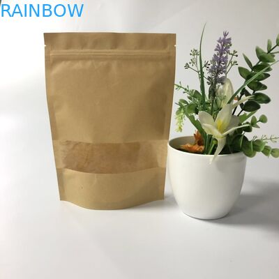 مهر و موم ذخیره سازی غذا آرم سفارشی ایستاده کیسه Kraft Ziplock