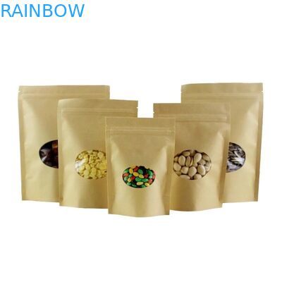 مهر و موم ذخیره سازی غذا آرم سفارشی ایستاده کیسه Kraft Ziplock