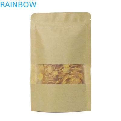 مهر و موم ذخیره سازی غذا آرم سفارشی ایستاده کیسه Kraft Ziplock