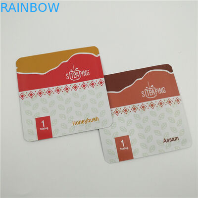 بسته بندی کیسه قابل بازیافت چای فویلی آرم سفارشی سبز سیاه