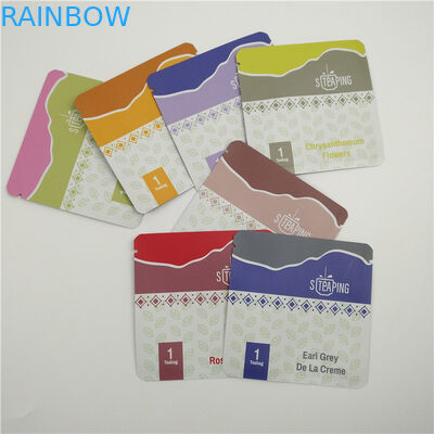 بسته بندی کیسه قابل بازیافت چای فویلی آرم سفارشی سبز سیاه