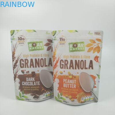 بسته بندی مواد غذایی قابل بازیافت کیسه های قابل بازپخت فویل آلومینیومی Ziplock Stand Up