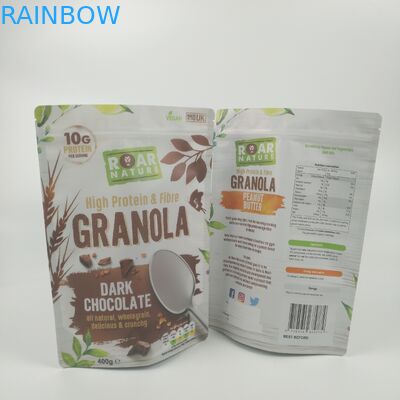 بسته بندی مواد غذایی قابل بازیافت کیسه های قابل بازپخت فویل آلومینیومی Ziplock Stand Up