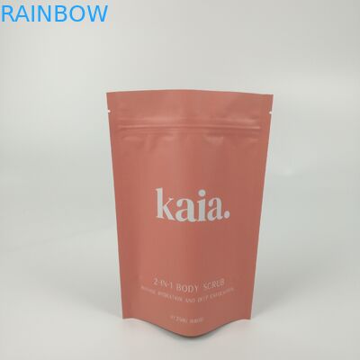 لوازم آرایشی و بهداشتی پلاستیکی ایستاده کیسه مانع زیپ مات که قابل بازسازی است