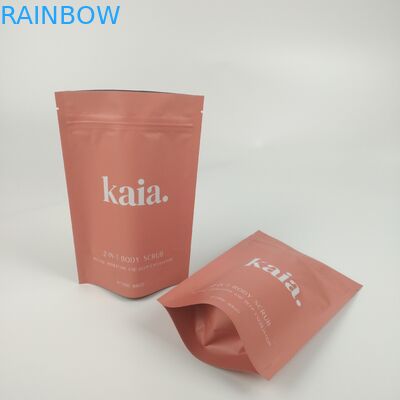 لوازم آرایشی و بهداشتی پلاستیکی ایستاده کیسه مانع زیپ مات که قابل بازسازی است