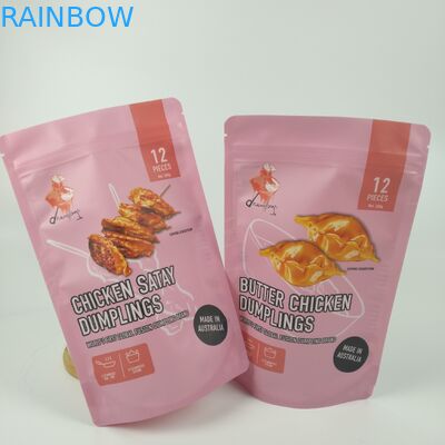 زیپ های قهوه مات زیپ دار سفارشی چاپ شده روکش دار