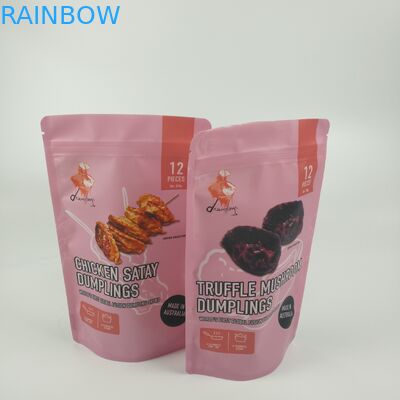 زیپ های قهوه مات زیپ دار سفارشی چاپ شده روکش دار