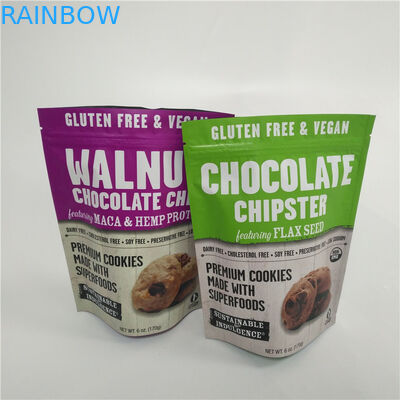 شیرینی های آب نبات کیف های ایستاده چاپ دیجیتال پلاستیکی سفارشی با بالای زیپ