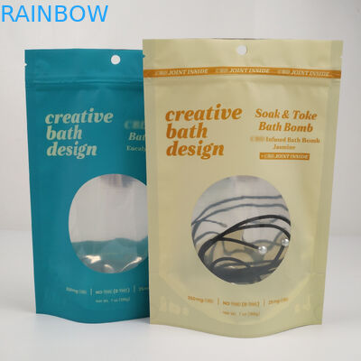 پاکت های قفل زیپ فویل آلومینیومی مایلر مینار پنجره ایستاده