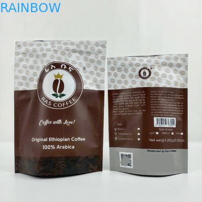 فویل آلومینیومی مات ایستاده کیسه ای بسته بندی کیسه های بسته بندی قهوه کیسه های Mylar