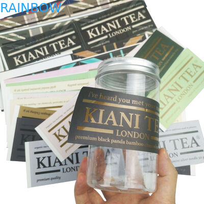 برچسب سفارشی منحصر به فرد چسب ضد آب محصولات غذایی بطری آب آرم سفارشی برچسب چاپ شده برچسب