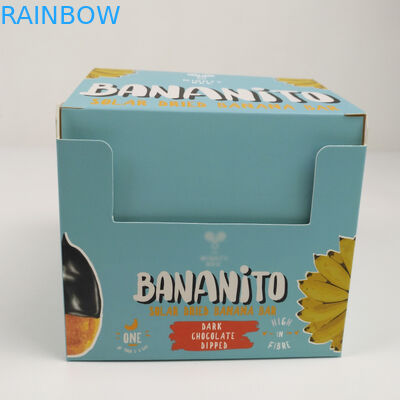 مقوا سفارشی تاشو کارتن جعبه نمایش دور ، مقوا راه راه PDQ شمارنده خرده فروشی اسنک جعبه بسته بندی کاغذ