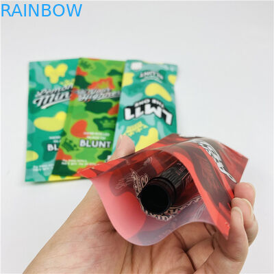بسته بندی کیسه های زیپ Mylar بسته بندی شده سیگار چاپی سفارشی شاهدانه چاپی کم MOQ