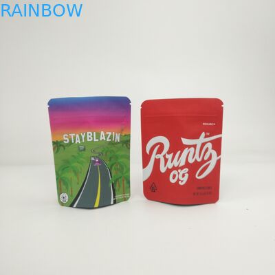 نمونه رایگان 3.5 گرم 7 گرم 14 گرم 28 گرمی 1 پوند کیسه های ایستاده برای کنف CBD شاهدانه Runtz Kush Haze