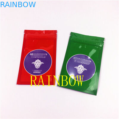 کیسه های فویل مسطح تخت مهر و موم شده LOGO با پنجره ای روشن برای کیسه بسته بندی خوراکی پودر Chia Seed