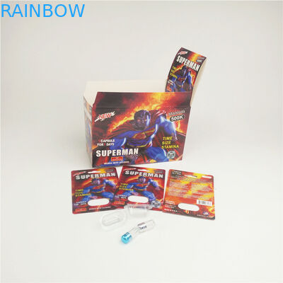 کارت های کاغذی تاول Rhino 10k Platinum Stamping Hot for Male Enhancement Capsule