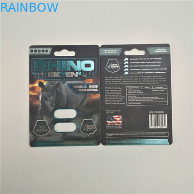 Rhino 8 3D Pills Card 200mic 500K 3D Blister Card Male Enhancement