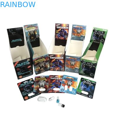 کارت کاغذ تاکسی هولوگرام SGS قرص جنسی 500k کارت تاول 3D با جعبه نمایش