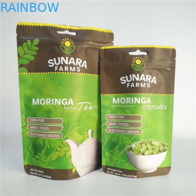 کیسه های بسته بندی مواد غذایی VMPET SGS قابل بسته بندی مواد غذایی 110mic برای چای / آجیل