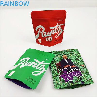 کیسه FSC BSCI CMYK کیسه ضد بو 3.5 گرم CBD Mylar بسته بندی