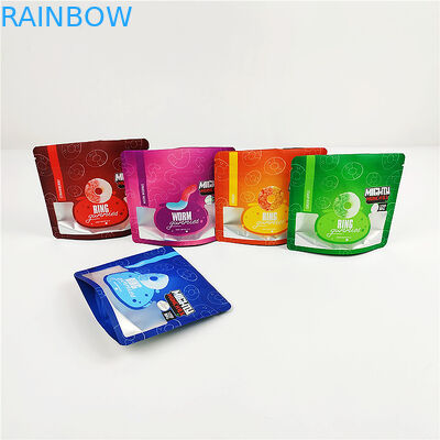 کیسه های فویل 14 گرم CBD SGS ضد بو 80mic کیسه بسته بندی Gummy Mylar