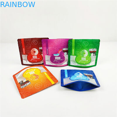 کیسه بسته بندی 28 گرم 80mic 1/4oz CMYK Mylar کیسه FSC مات CBD Mylar Bag