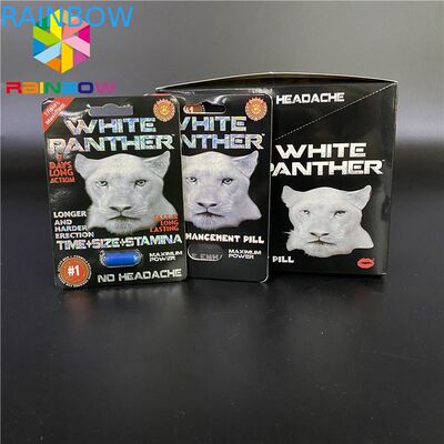 Super Panther 3D Blister Card MOQ 100 350 گرم مقوا را برای تقویت جنسی تنظیم می کند