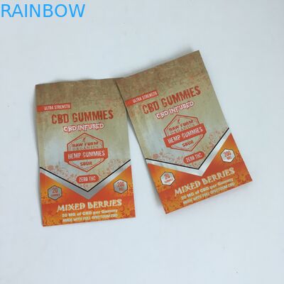 چاپ Ziplock Cannabis Flower Plastic CBD تزریق 50mg 100mg Gummies Ziplock Mylar کیسه های بسته بندی