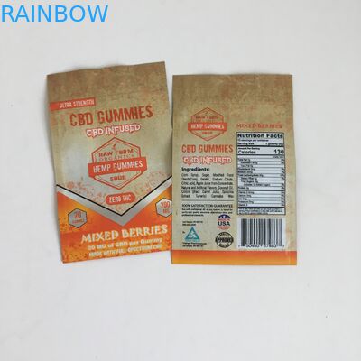 چاپ Ziplock Cannabis Flower Plastic CBD تزریق 50mg 100mg Gummies Ziplock Mylar کیسه های بسته بندی