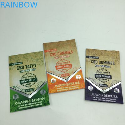 چاپ سفارشی 1g 3.5g بازیافت بوی زیپ صمغی خرس CBD کوچک ایستاده 3.5 گرم کیسه علف هرز mylar